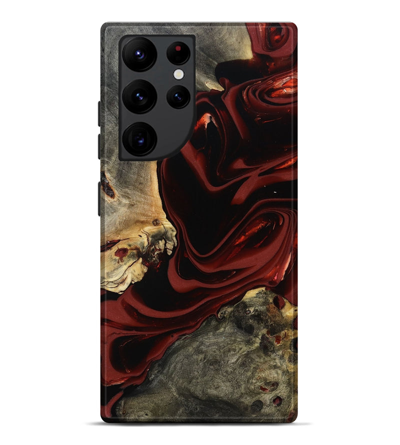 Galaxy S22 Ultra Wood Live Edge Phone Case - Coy (Red, 817485)