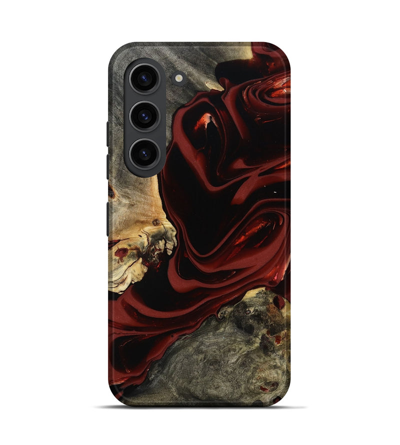 Galaxy S23 Wood Live Edge Phone Case - Coy (Red, 817485)