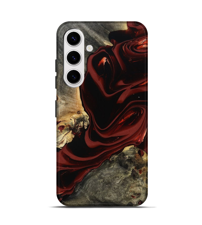 Galaxy S25 Wood Live Edge Phone Case - Coy (Red, 817485)
