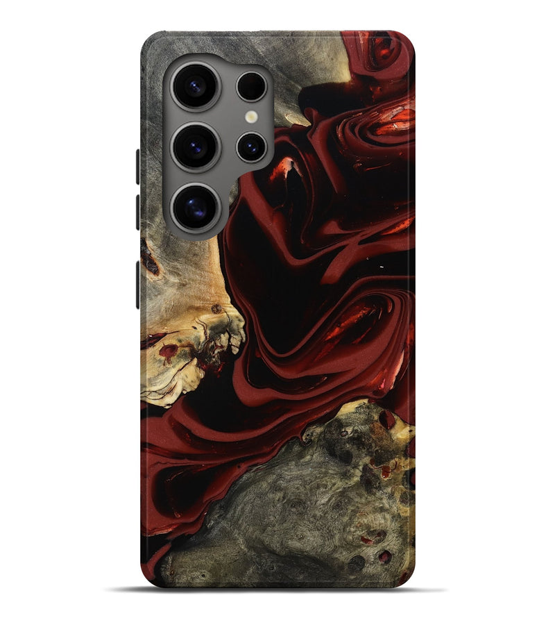 Galaxy S25 Ultra Wood Live Edge Phone Case - Coy (Red, 817485)