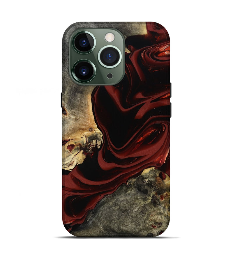 iPhone 13 Pro Wood Live Edge Phone Case - Coy (Red, 817485)