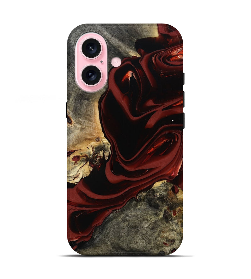 iPhone 17 Wood Live Edge Phone Case - Coy (Red, 817485)