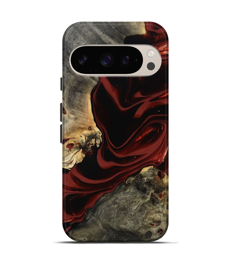 Pixel 10 Pro Wood Live Edge Phone Case - Coy (Red, 817485)