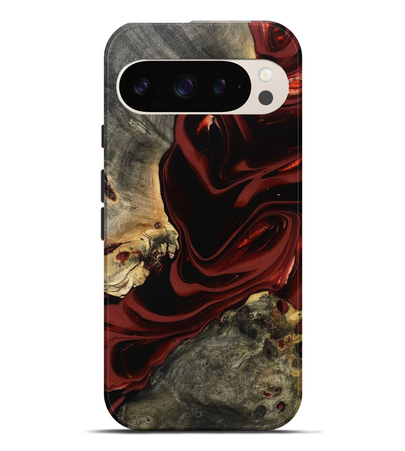 Pixel 9 Pro XL Wood Live Edge Phone Case - Coy (Red, 817485)