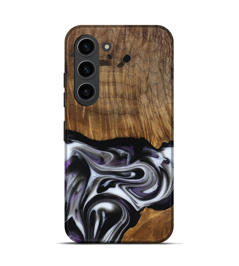 Galaxy S23 Wood Live Edge Phone Case - Kartier (Black & White, 817486)
