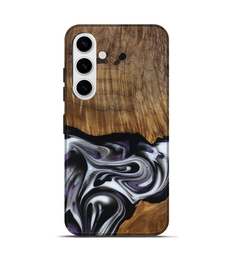 Galaxy S25 Wood Live Edge Phone Case - Kartier (Black & White, 817486)