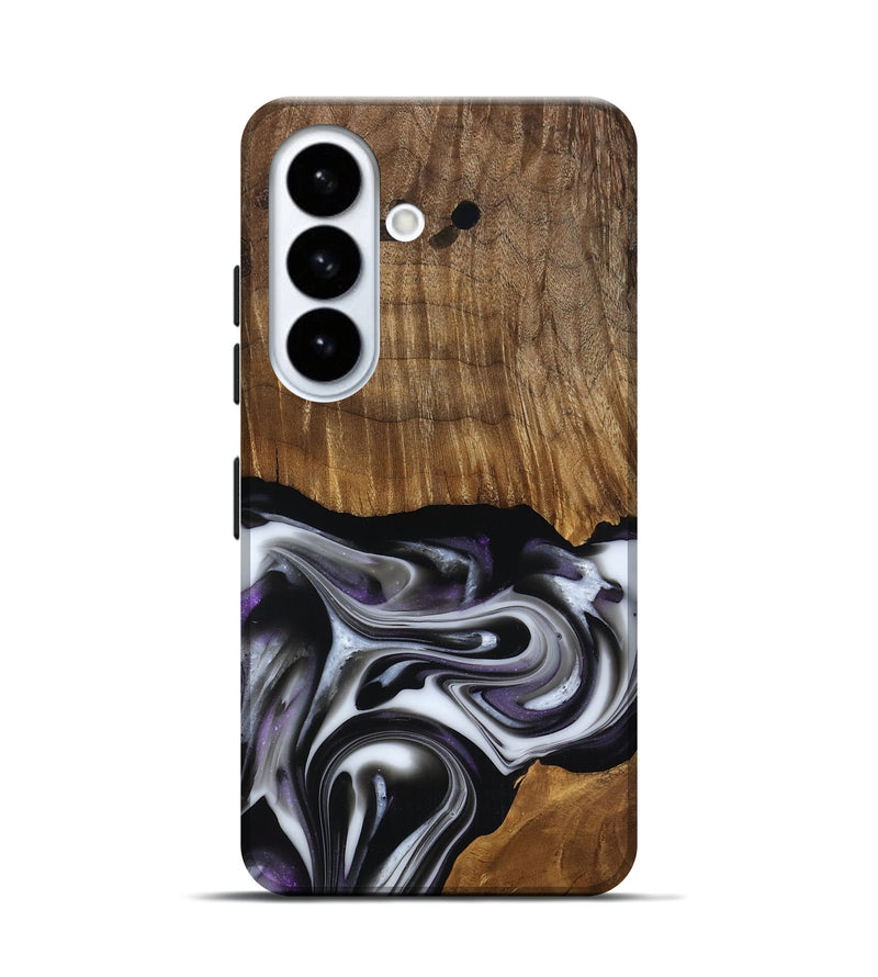 Galaxy S26 Wood Live Edge Phone Case - Kartier (Black & White, 817486)