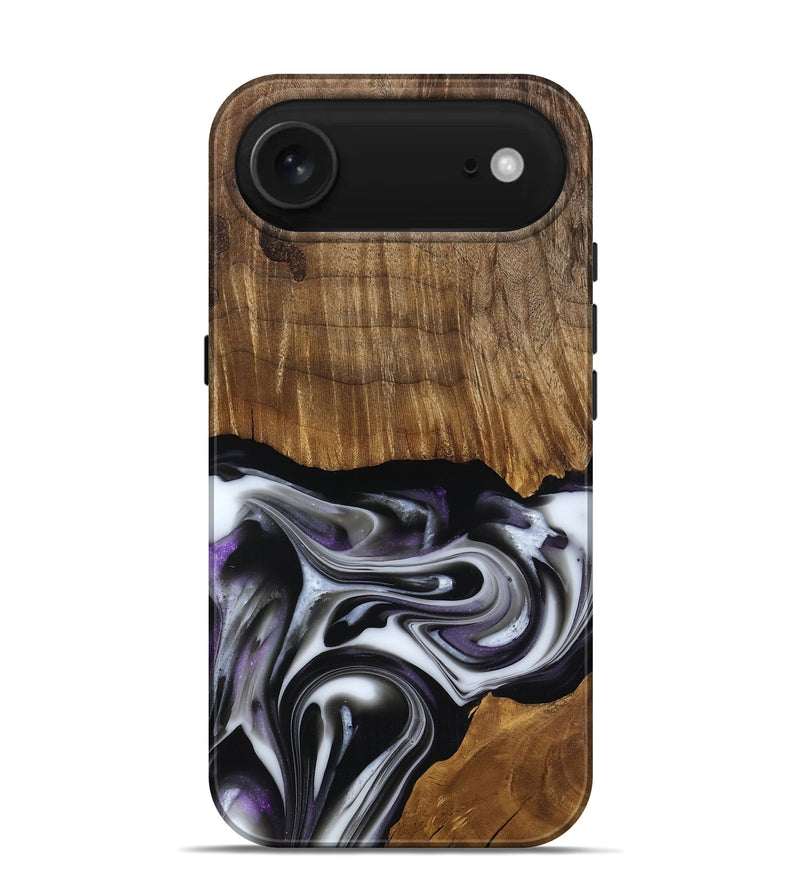 iPhone 17 Air Wood Live Edge Phone Case - Kartier (Black & White, 817486)