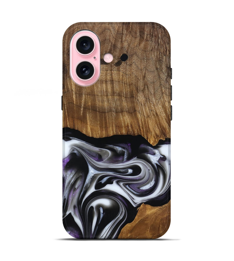 iPhone 17 Wood Live Edge Phone Case - Kartier (Black & White, 817486)