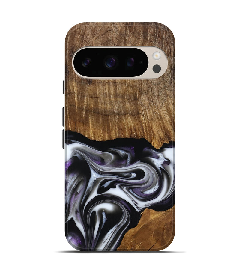 Pixel 10 Pro Wood Live Edge Phone Case - Kartier (Black & White, 817486)