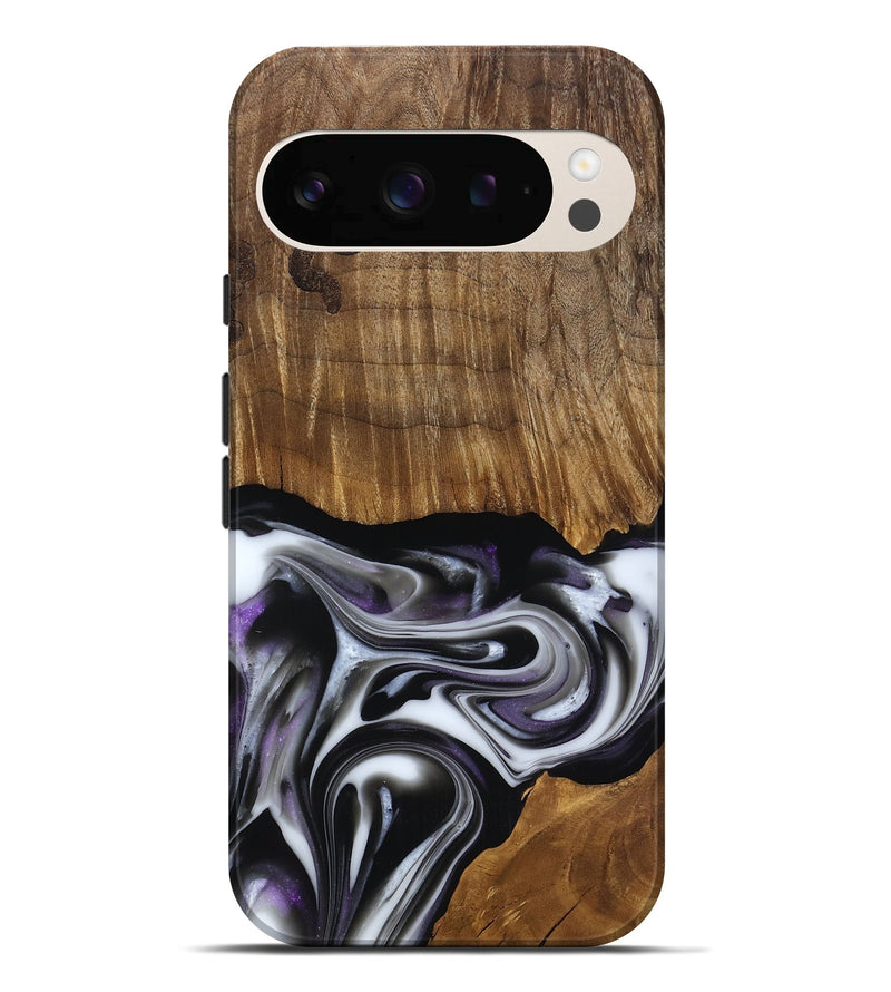 Pixel 10 Pro XL Wood Live Edge Phone Case - Kartier (Black & White, 817486)