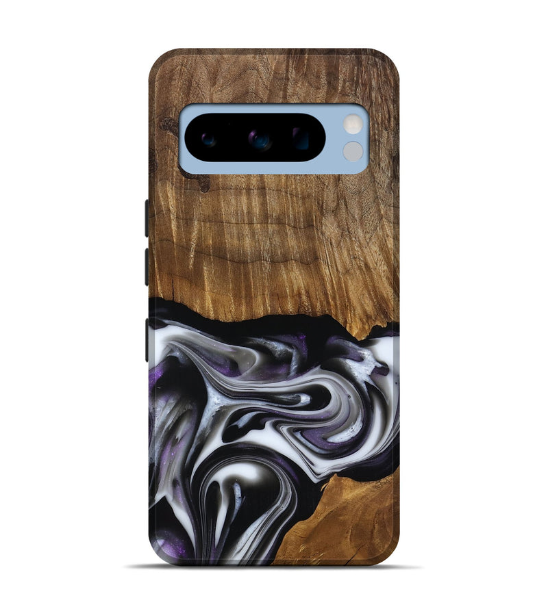 Pixel 8 Pro Wood Live Edge Phone Case - Kartier (Black & White, 817486)