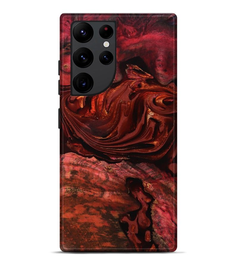Galaxy S22 Ultra Wood Live Edge Phone Case - Taft (Red, 817487)