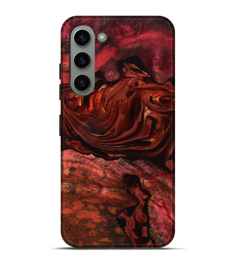 Galaxy S23 Plus Wood Live Edge Phone Case - Taft (Red, 817487)