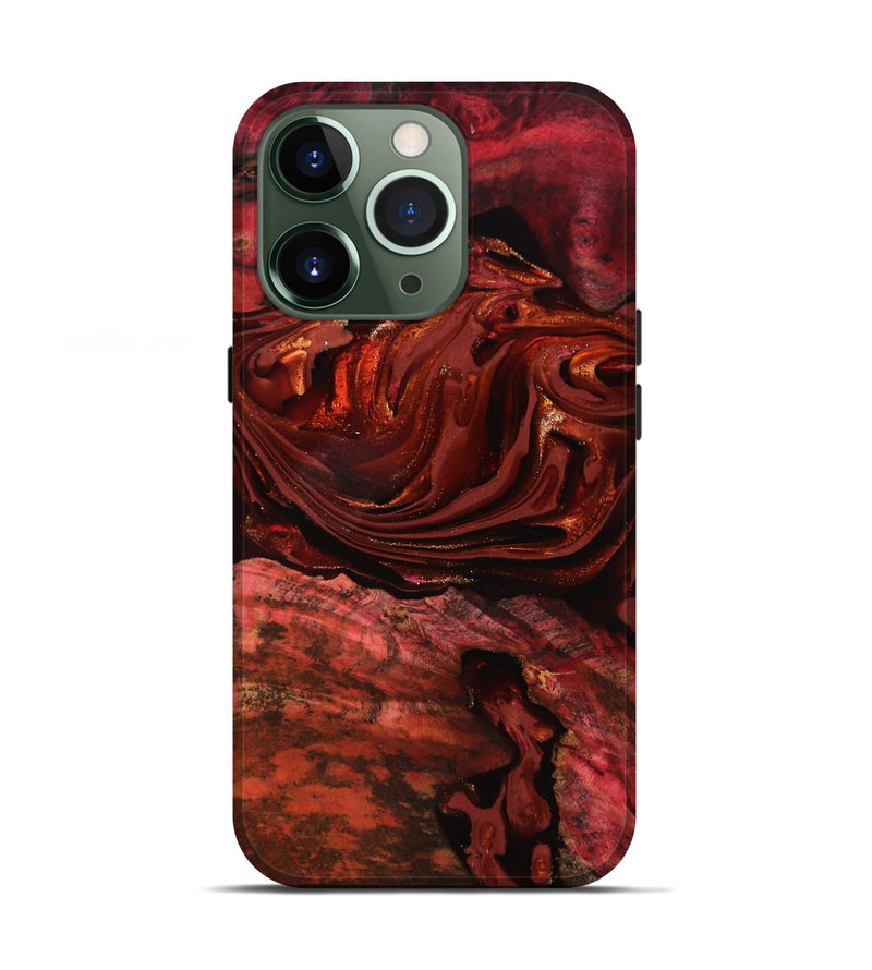 iPhone 13 Pro Wood Live Edge Phone Case - Taft (Red, 817487)