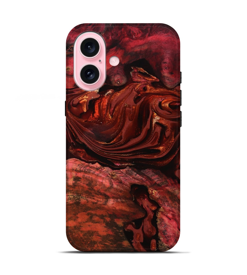 iPhone 17 Wood Live Edge Phone Case - Taft (Red, 817487)