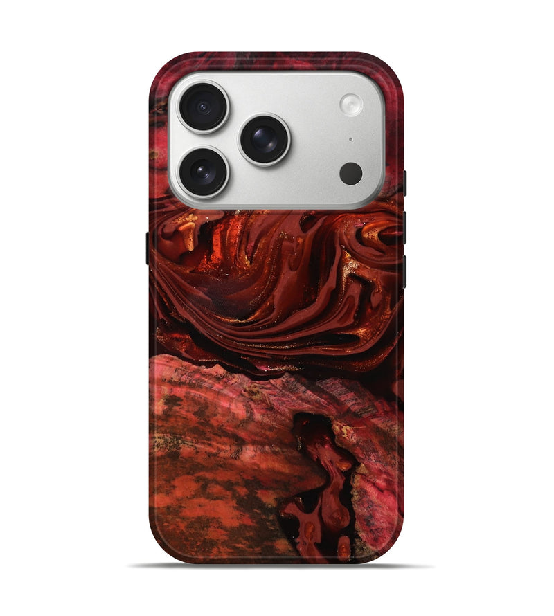 iPhone 17 Pro Wood Live Edge Phone Case - Taft (Red, 817487)