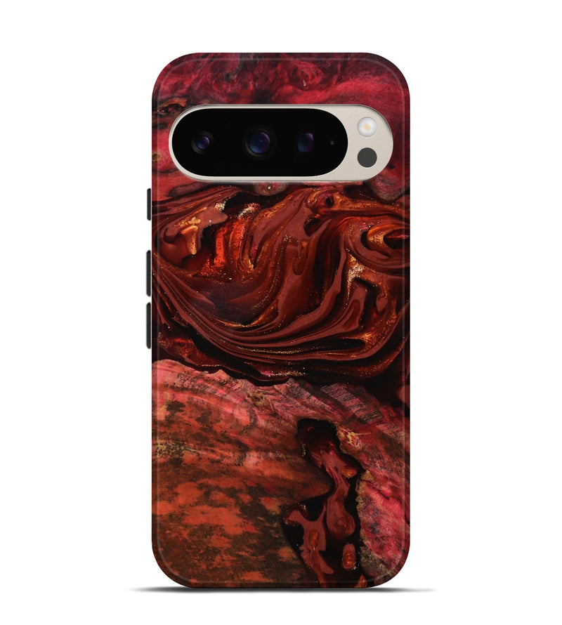 Pixel 9 Wood Live Edge Phone Case - Taft (Red, 817487)