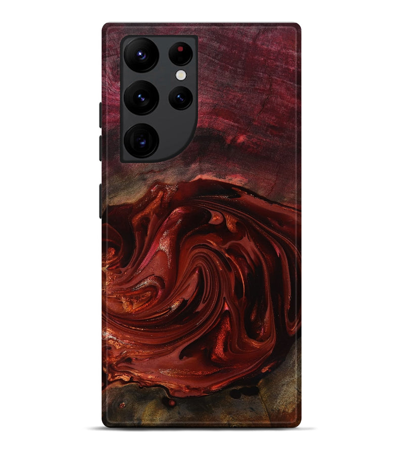 Galaxy S22 Ultra Wood Live Edge Phone Case - Aurelio (Red, 817488)
