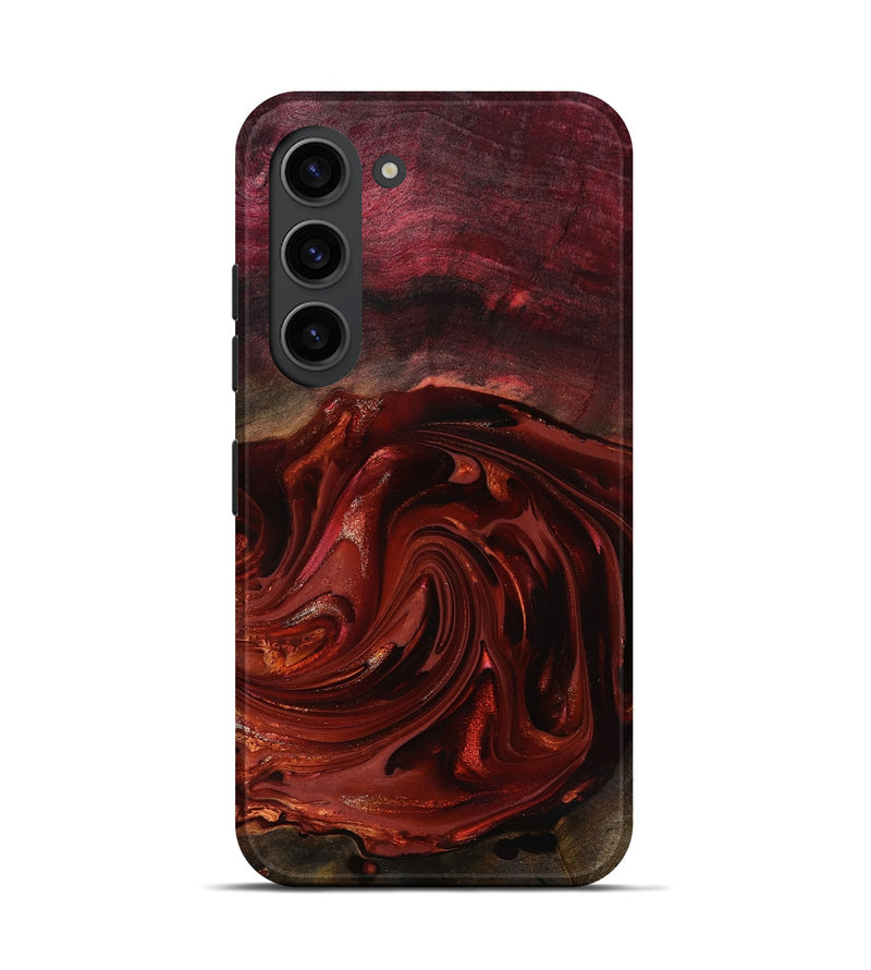 Galaxy S23 Wood Live Edge Phone Case - Aurelio (Red, 817488)