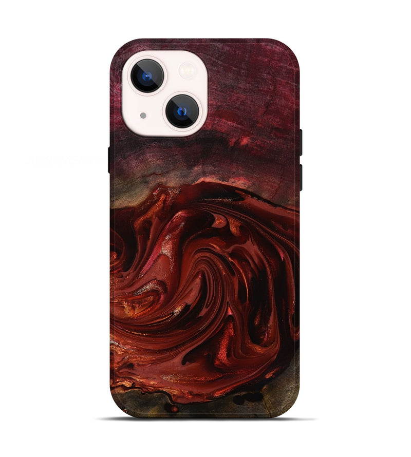 iPhone 13 Wood Live Edge Phone Case - Aurelio (Red, 817488)