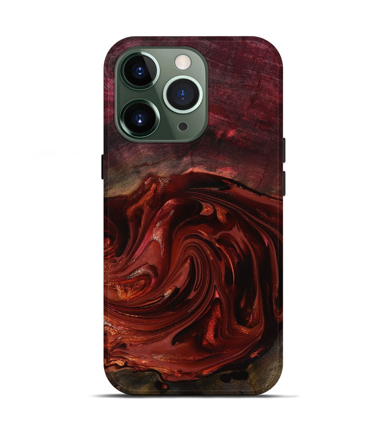 iPhone 13 Pro Wood Live Edge Phone Case - Aurelio (Red, 817488)