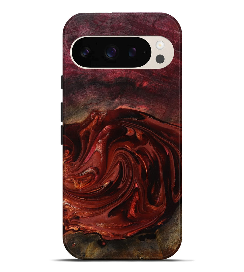 Pixel 10 Pro XL Wood Live Edge Phone Case - Aurelio (Red, 817488)