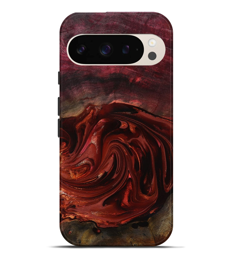 Pixel 9 Pro XL Wood Live Edge Phone Case - Aurelio (Red, 817488)