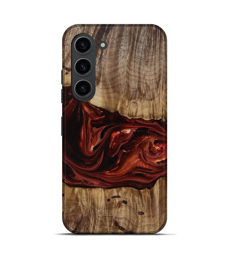Galaxy S23 Wood Live Edge Phone Case - Katrina (Red, 817489)
