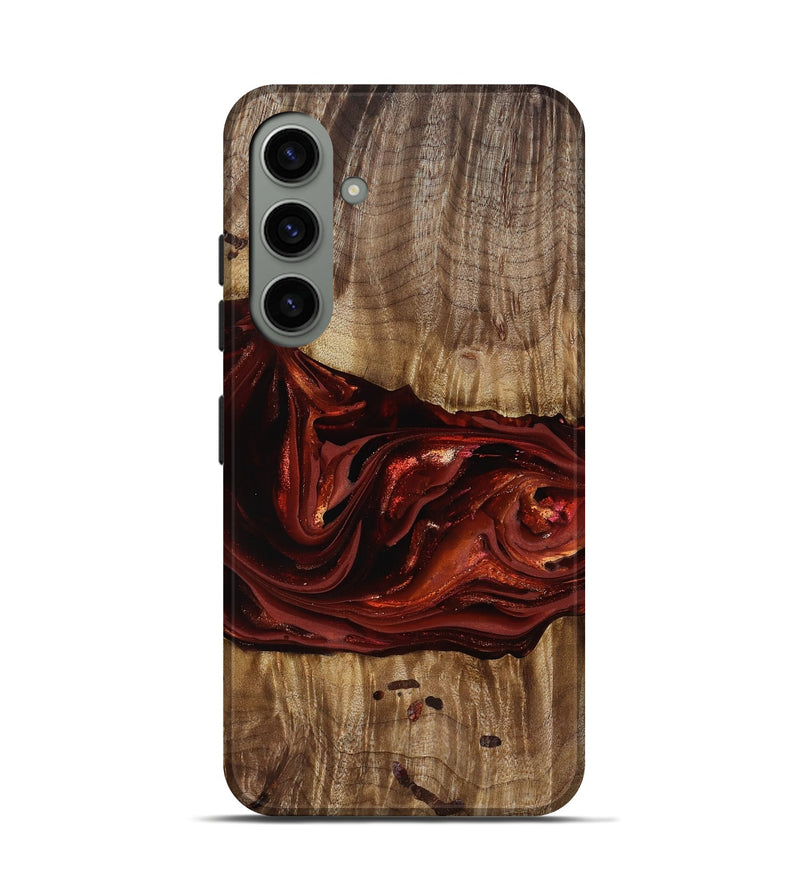 Galaxy S24 Wood Live Edge Phone Case - Katrina (Red, 817489)