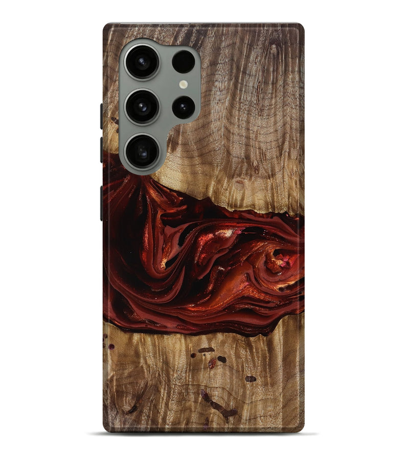 Galaxy S24 Ultra Wood Live Edge Phone Case - Katrina (Red, 817489)