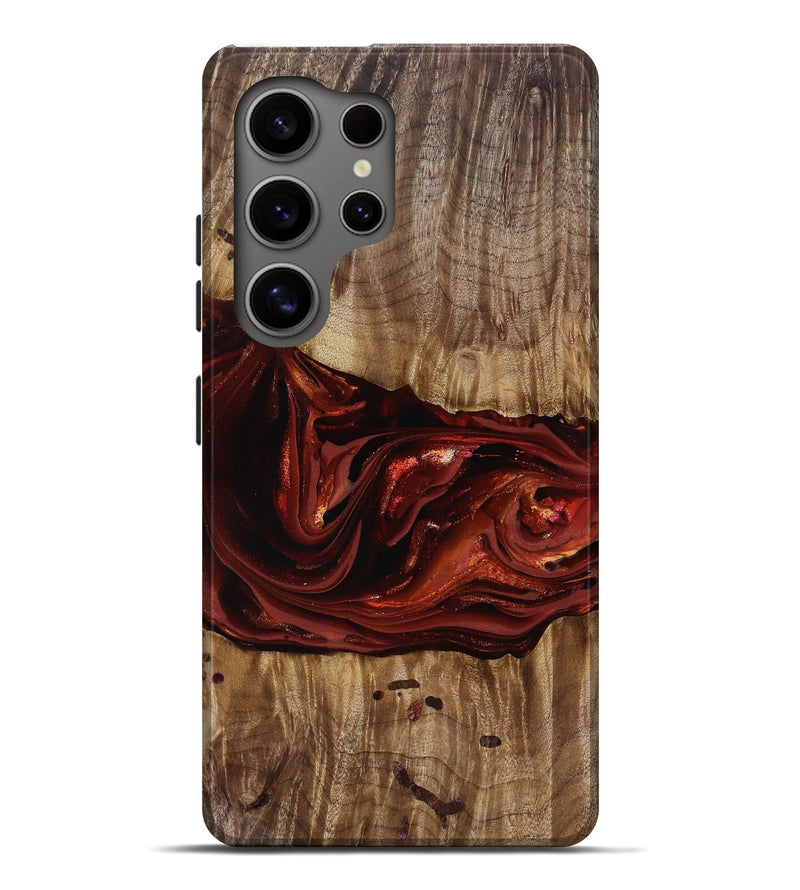 Galaxy S25 Ultra Wood Live Edge Phone Case - Katrina (Red, 817489)