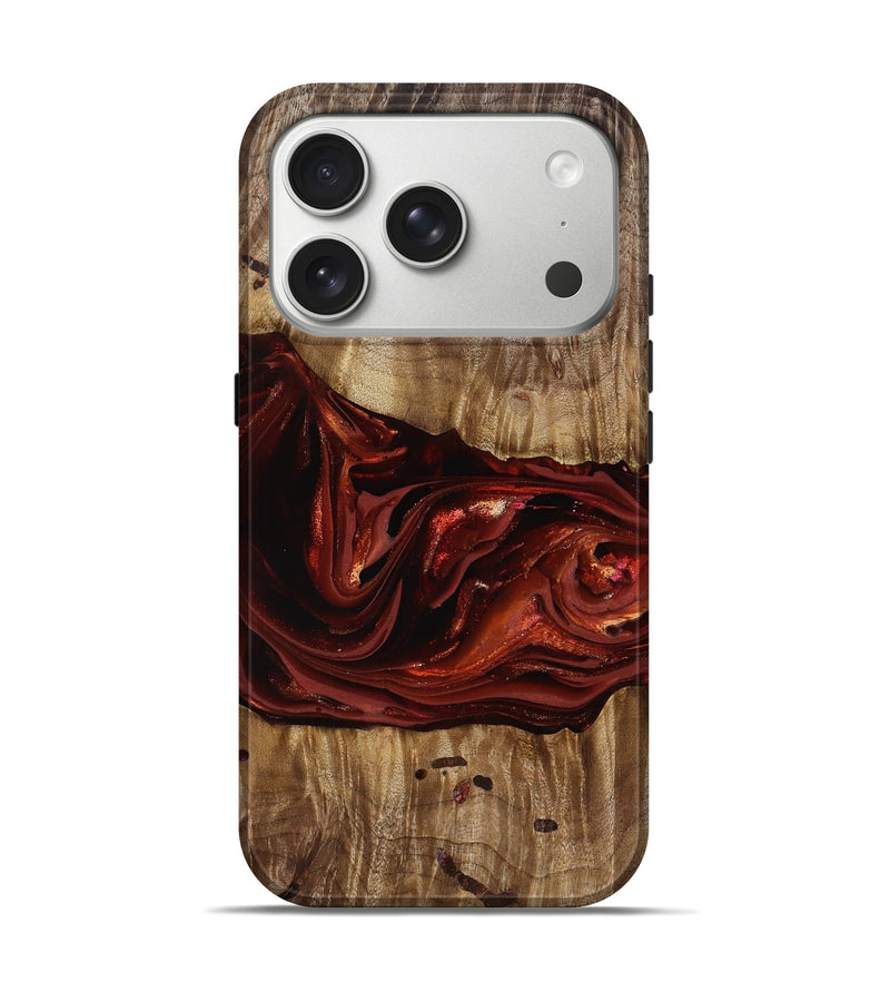 iPhone 17 Pro Wood Live Edge Phone Case - Katrina (Red, 817489)