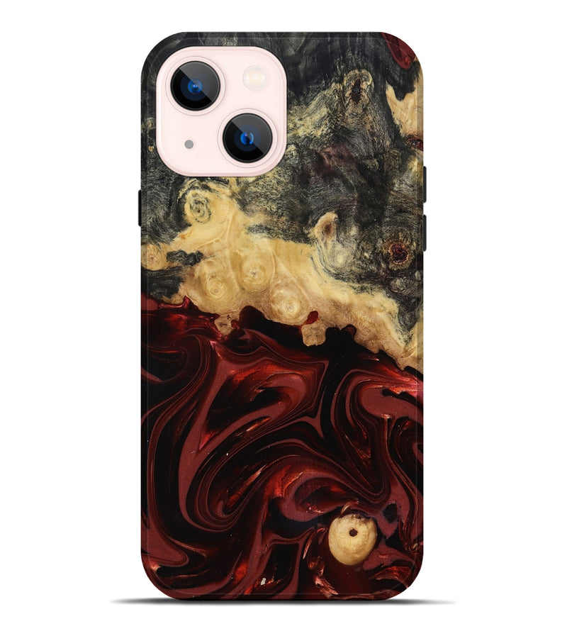 iPhone 14 Plus Wood Live Edge Phone Case - Wendy (Red, 817490)