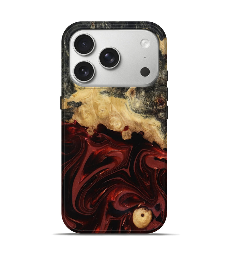 iPhone 17 Pro Wood Live Edge Phone Case - Wendy (Red, 817490)