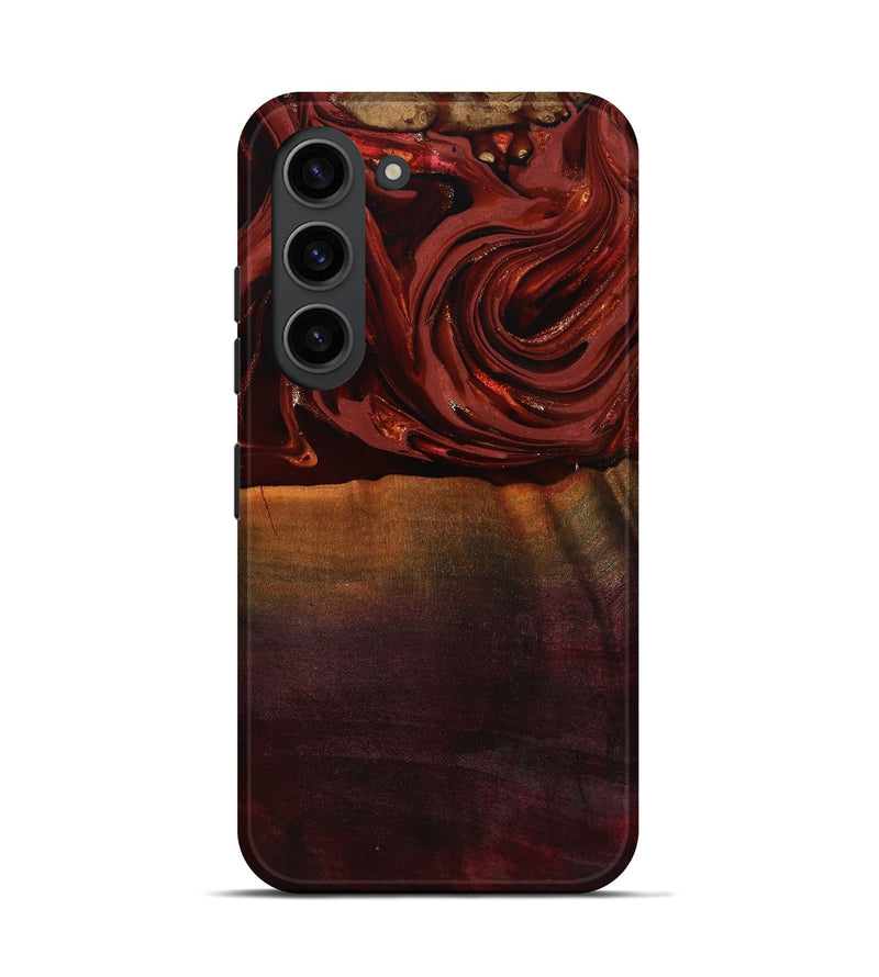 Galaxy S23 Wood Live Edge Phone Case - Lessie (Red, 817491)