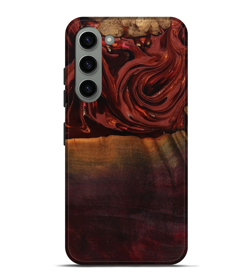 Galaxy S23 Plus Wood Live Edge Phone Case - Lessie (Red, 817491)