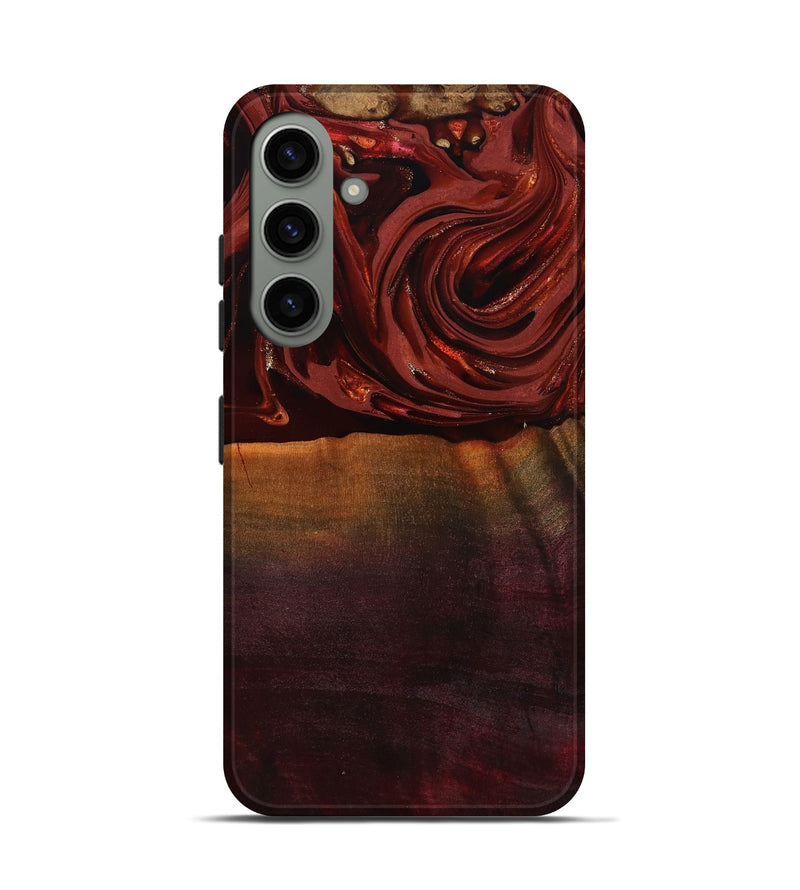 Galaxy S24 Wood Live Edge Phone Case - Lessie (Red, 817491)