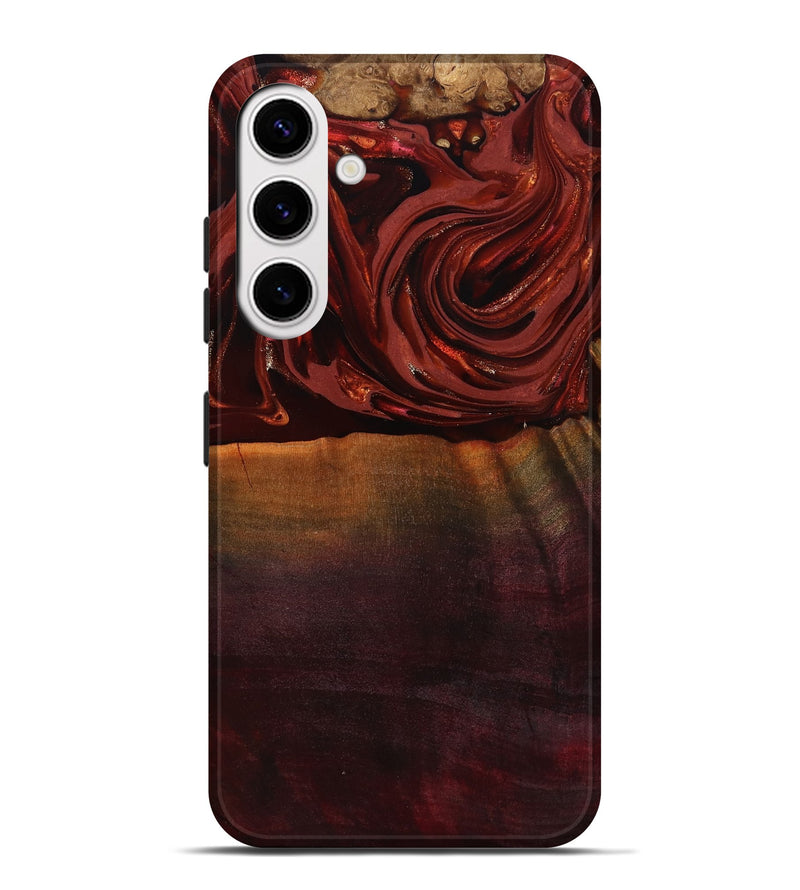 Galaxy S25 Plus Wood Live Edge Phone Case - Lessie (Red, 817491)