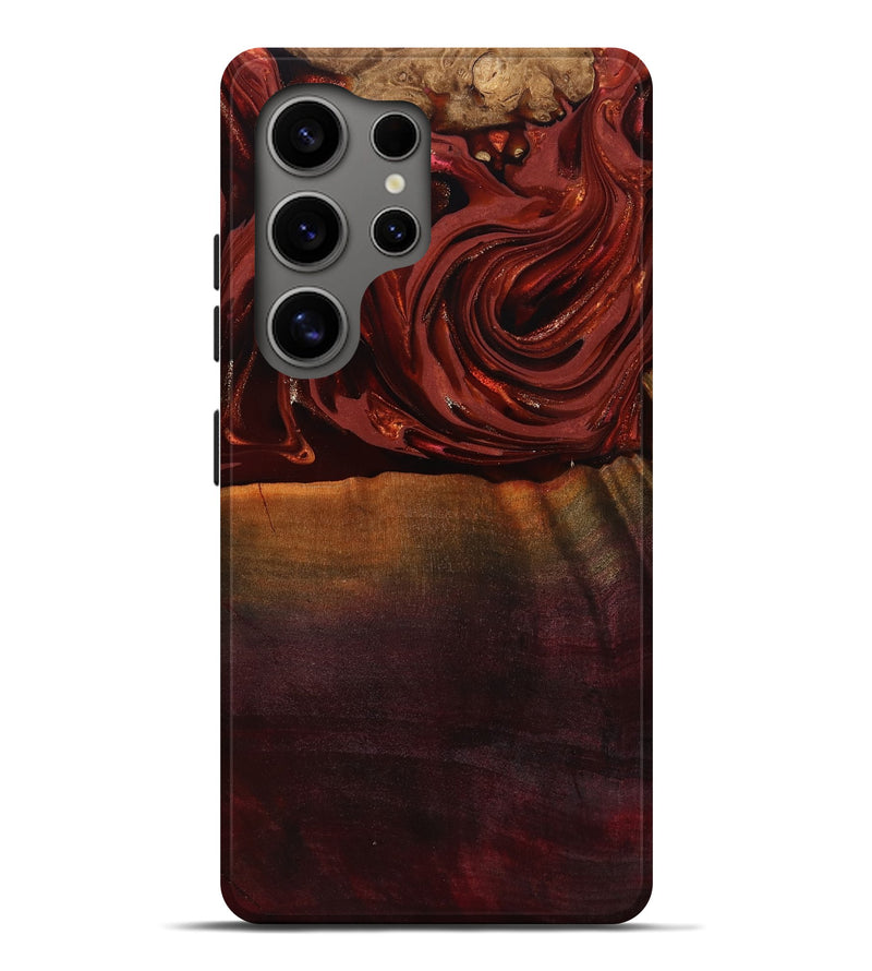 Galaxy S25 Ultra Wood Live Edge Phone Case - Lessie (Red, 817491)