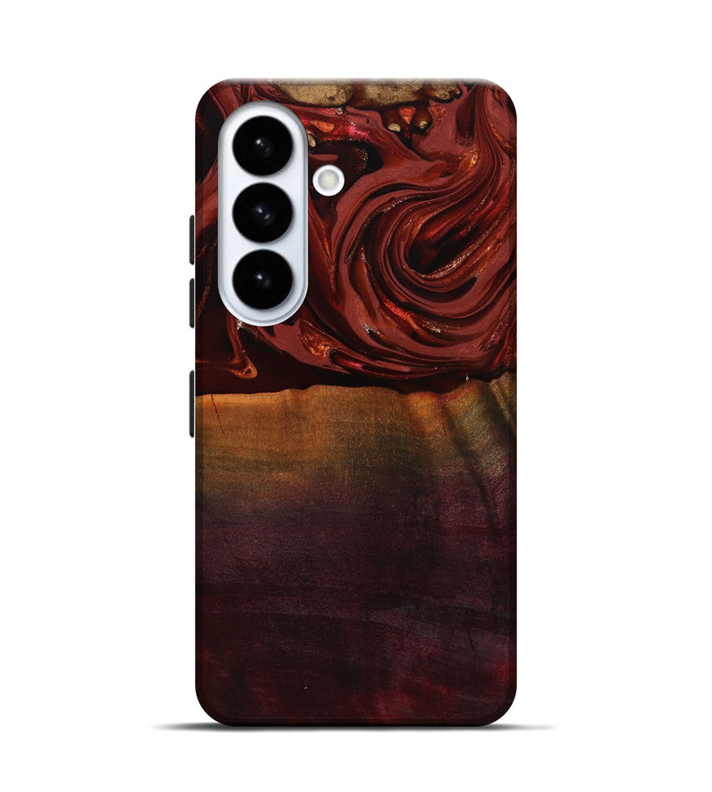 Galaxy S26 Wood Live Edge Phone Case - Lessie (Red, 817491)