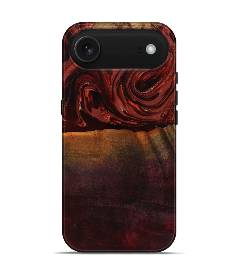 iPhone 17 Air Wood Live Edge Phone Case - Lessie (Red, 817491)