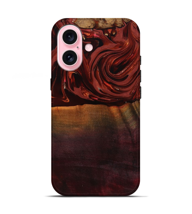 iPhone 17 Wood Live Edge Phone Case - Lessie (Red, 817491)