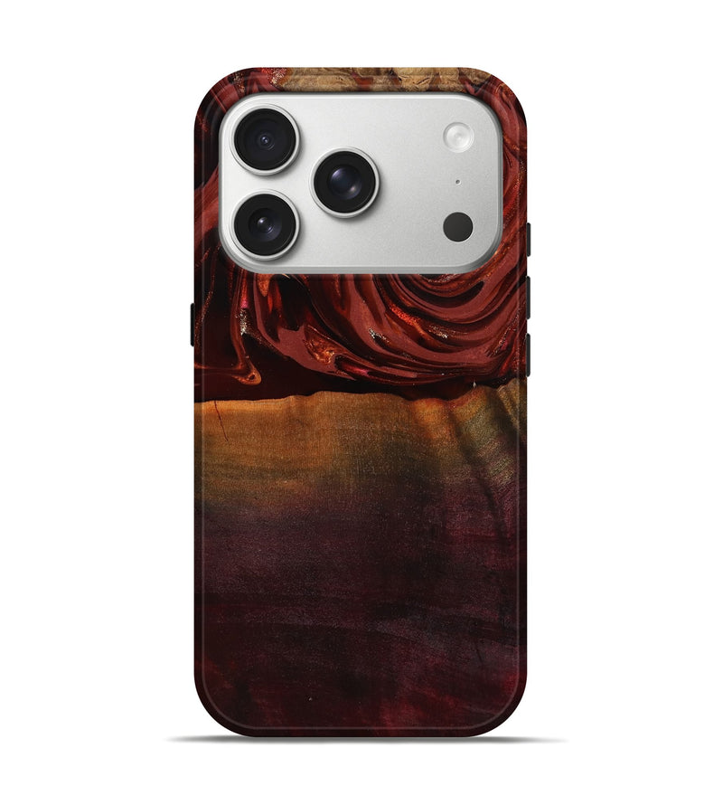 iPhone 17 Pro Wood Live Edge Phone Case - Lessie (Red, 817491)
