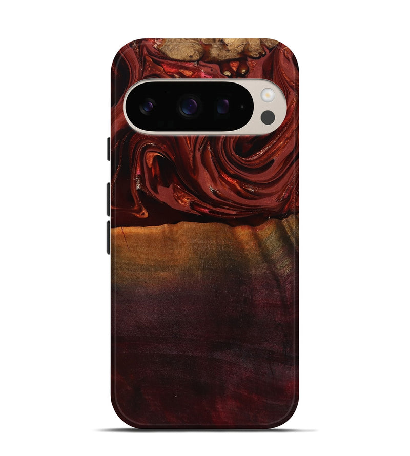 Pixel 10 Wood Live Edge Phone Case - Lessie (Red, 817491)