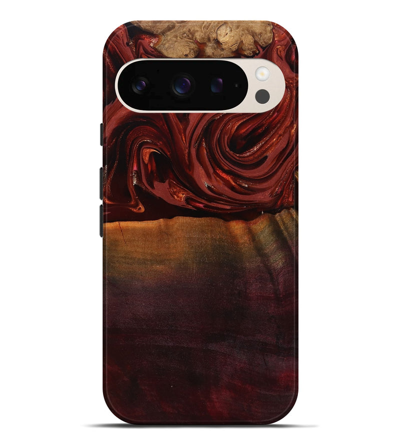 Pixel 10 Pro XL Wood Live Edge Phone Case - Lessie (Red, 817491)