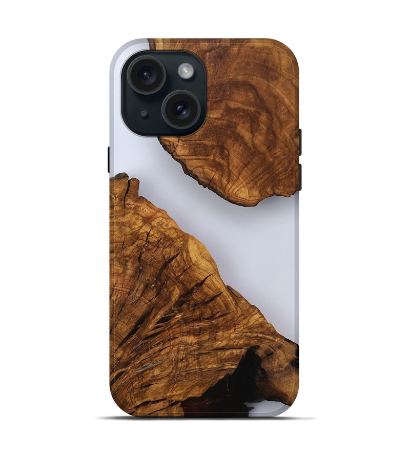 iPhone 15 Wood Live Edge Phone Case - Hal (Clear, 817492)