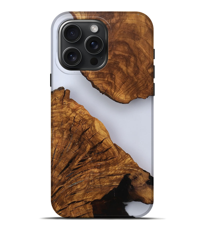iPhone 16 Pro Max Wood Live Edge Phone Case - Hal (Clear, 817492)