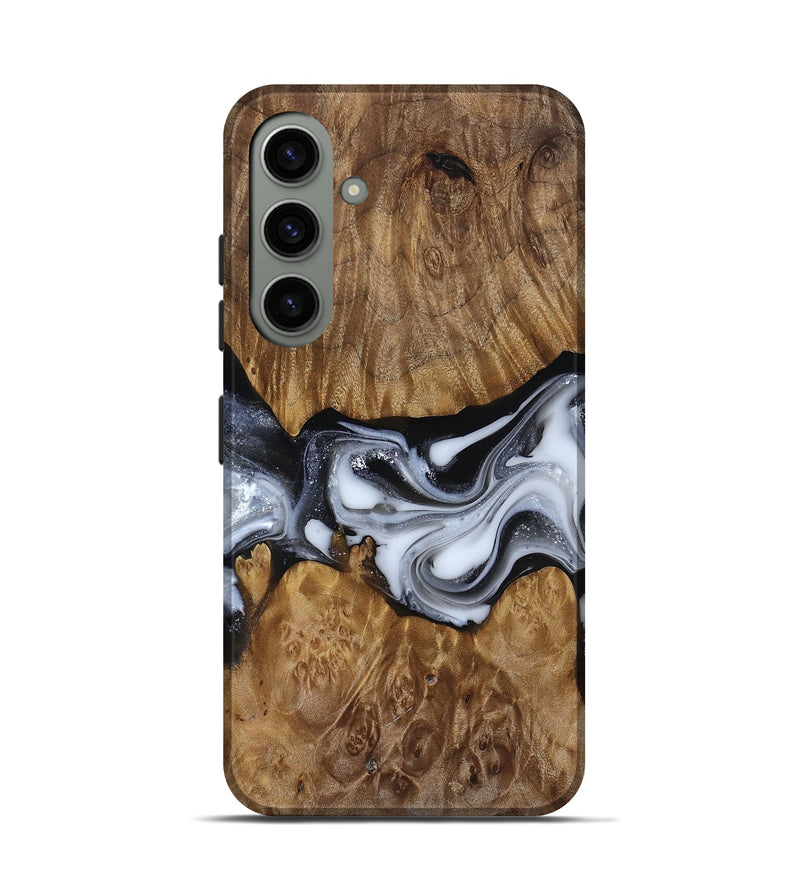 Galaxy S24 Wood Live Edge Phone Case - Nash (Black & White, 817493)