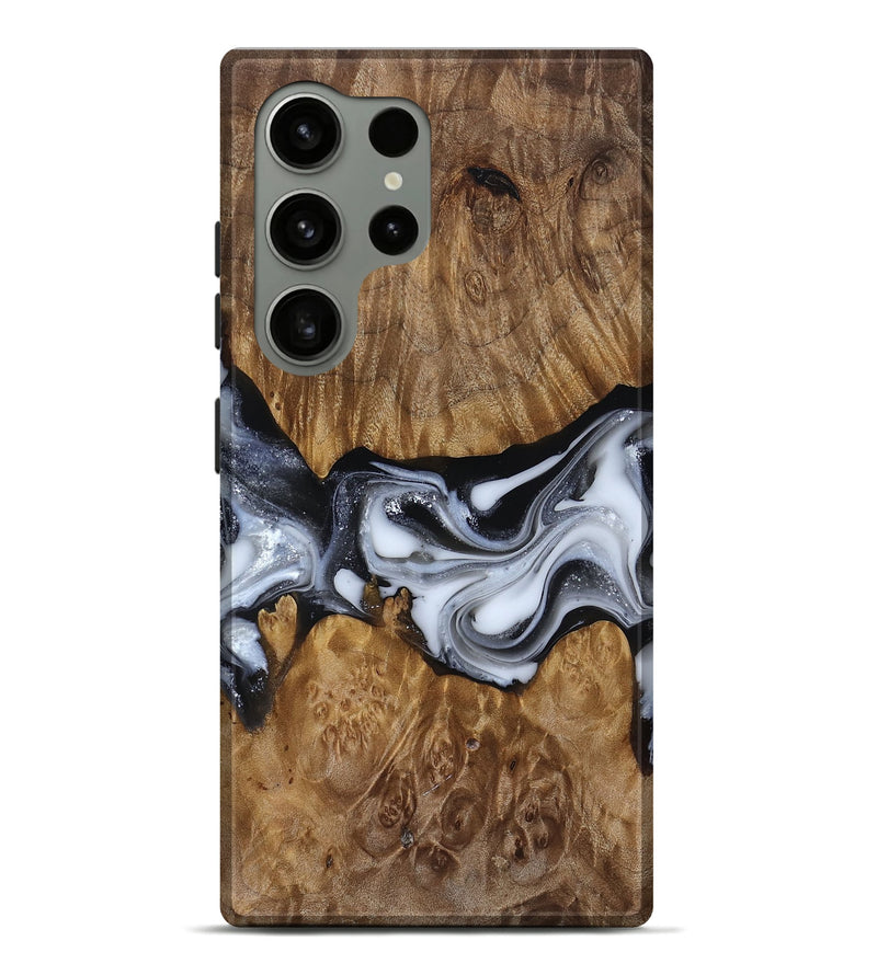 Galaxy S24 Ultra Wood Live Edge Phone Case - Nash (Black & White, 817493)